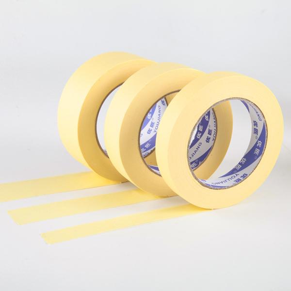 Quality Strong Glue High Quality Decorative Crepe Yellow Masking Paper Tape for sale