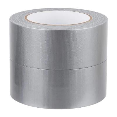 中国 Custom Printed 220U Silver Print Heavy Duty Gray Rubber Duct Tape With Acrylic Adhesive 販売のため