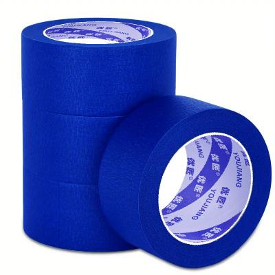 China 0.13 - 0.2mm Thickness Blue Painters Masking Tape For Automotive Painting for sale