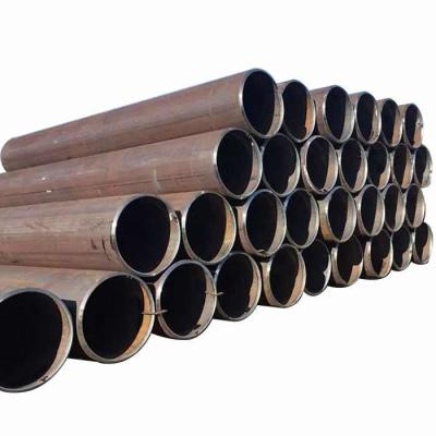 China ASTM A53 Ms Grade B Circular Carbon ERW Black Iron Pipe LASW Welded Hollow for sale