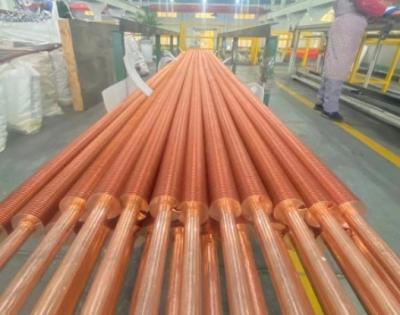 China DELLOK Laser Welded Copper Finned Tube Copper Base Tube C12200 for sale