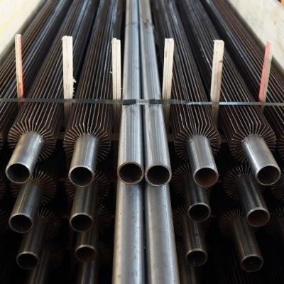 China DELLOK Brown U Shaped Strips Carbon Steel A106 Longitudinal Finned Tube for sale
