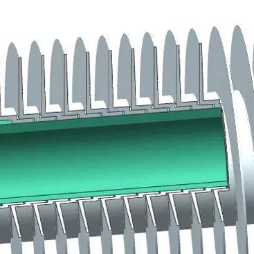 China O ar de DELLOK refrigerou L tipo tubo Finned 0.6mm helicoidal de aço inoxidável à venda