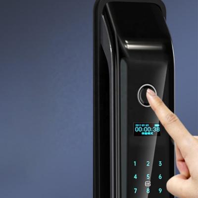 China Fechadura de porta digital de impressão digital de alumínio fechadura de porta inteligente sem chave com alça à venda