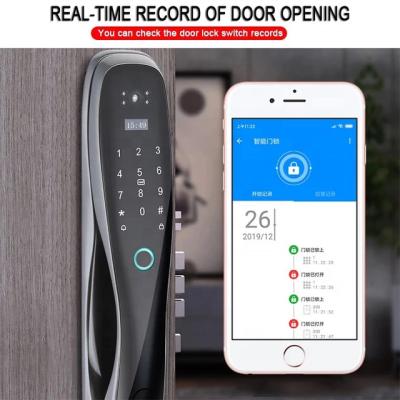 China Cerradura de puerta inteligente biométrica de aleación de aluminio para el hogar Cerradura de puerta de huellas dactilares en venta