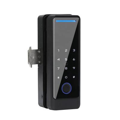 China Sliding Glass Door Smart Lock Tuya APP Bluetooth Fingerprint Rim Lock for sale