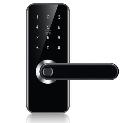 China Bloqueo de puerta inteligente Bluetooth negro / Bloqueo de puerta de huellas dactilares en venta