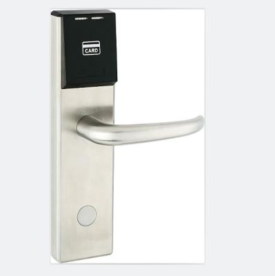 China Cerradura de puerta de entrada de acero inoxidable Rfid Reader Cerradura de puerta de color plateado en venta