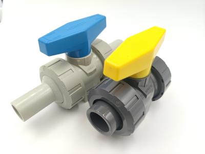 China Industrial Plastic PVC Compact Ball Valve Manual Control ISO 5211 for sale