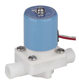 China 24VDC Small PP Electric Solenoid Valve For RO System 1/4 Inch Direct Acting for sale