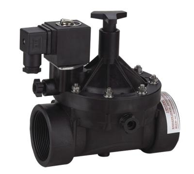 China Plastic Latching Liquid Water Solenoid Valve Pilot Operated DN 50MM  24VDC for sale