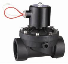 China Small Plastic Water Valves Normally Closed , 1 Inch Solenoid Valve DC24 / 12V for sale