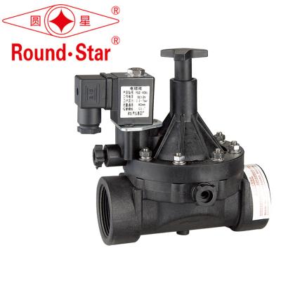 China Two Way 1＂Irrigation Solenoid Valve , PA66 Plastic Solenoid Valve 0.3～7 Bar for sale