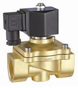 China 24VDC Brass Electric Water Solenoid Valve 2 Way Zero Differential Pressure for sale