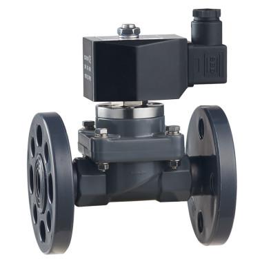 China 2 Way Anti Corrosive Dn15-40mm Plastic Solenoid Valve Flange And Quick Fitting for sale