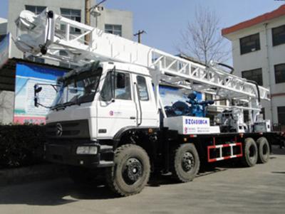 China CHANG'AN 8x4 Special Crane Chassis 400m Truck Mounted Drilling Rig for sale