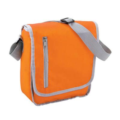 中国 オレンジ100%のポリエステル ラップトップのメッセンジャーは学生のための前部折り返しカバーを袋に入れます 販売のため