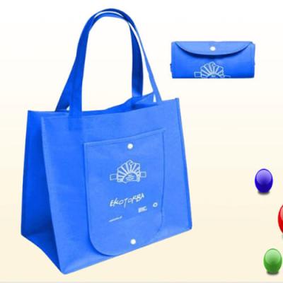 China Reusable Custom Tote Bags With Logoand Pockets , Heat Transfer Non - woven Shopping Bag for sale