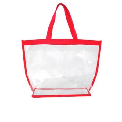 China Water Proof Transparent Clear PVC Womens Shoulder Tote Bags 40 * 35 * 10 cm for sale