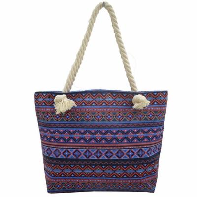 China Bohemian Wind Custom Shoulder Bags , Cotton Handles Tote Bags for sale