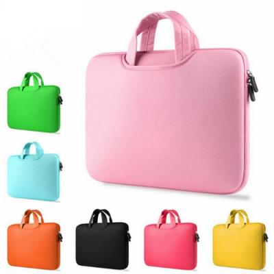 Chine Le sac Customed de l'ordinateur portable des femmes roses d'absorption des chocs lavable avec portent des poignées à vendre