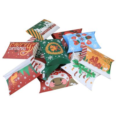 China ODM de empaquetado de papel del OEM de la caja del caramelo de la almohada de la comida del papel de la Navidad 250g Kraft en venta