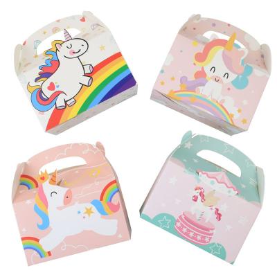 China 4 In 1 Unicorn Cake Packaging Food Container Paper Box 27g/Pcs for sale