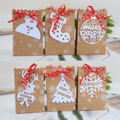 China 250g Kraft Paper Christmas Food Packaging Paper Bag For Cake Candy for sale