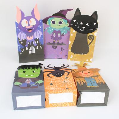 China 70g Kraft Paper Paper Halloween Treat Bags Oil Proof OEM ODM for sale