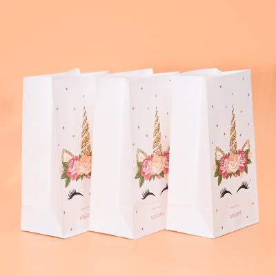 China Unicorn Printed Christmas Kraft Gift ECO Friendly Paper Bags UV Printing for sale