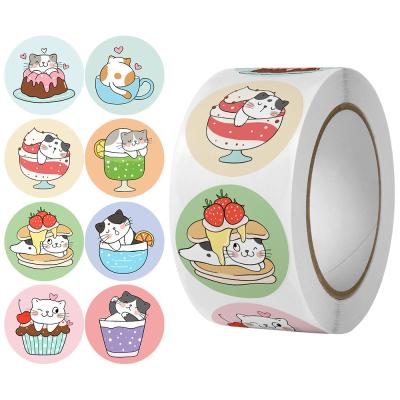 China 500/Roll Satin Finish Custom Sticker Labels with Material Customization for sale