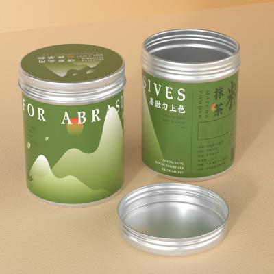 China Matcha Powder Round Recyclable Aluminum Cans 260ml OEM ODM for sale