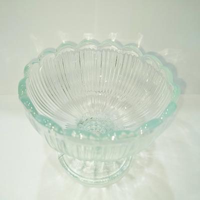 中国 透明な軽く贅沢な様式のデザートのガラス・ボールのアイス クリームのガラス コップ 販売のため