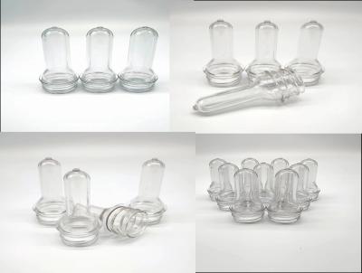 China Transparent PET Bottle Preform with HDPE Collar Material for Transparent Bottle Making for sale