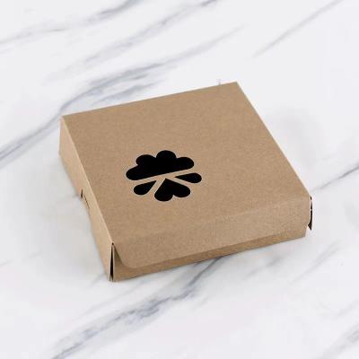 China Mini Portuguese Egg Tart Packaging Box 2/4/6-piece Egg Tart Box Vintage Kraft Paper Small Pastry Packaging Box for sale