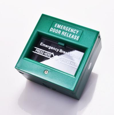 China DPDT White Break Glass Call Point Emergency Exit Push Button With Changeable Glass for sale