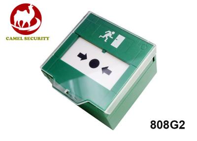 China Resettable Green Break Glass Call Point Emergency Exit Switch Surface Mount for sale