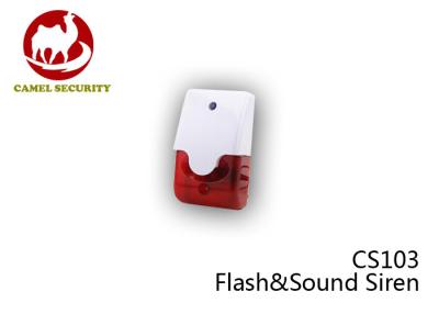 China Sirene do alarme de assaltante do flash & do som do estroboscópio da sirene exterior sem fio do alarme mini à venda