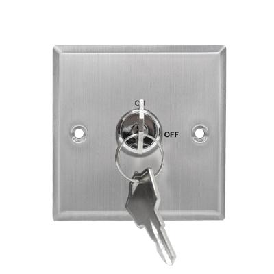 China Access Control Dpdt Key Switch , Double Throw Double Pole Key Switch Screw Type for sale