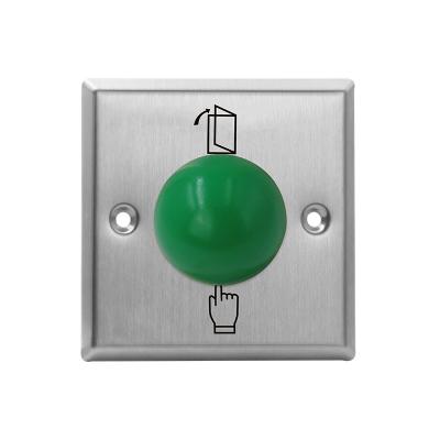 China Heavy Duty Green Dome Exit Button , Square Size 3 * 3 Mushroom Push Button Switch for sale