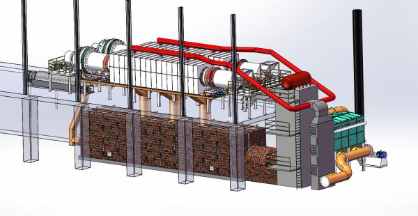 Quality PLC Control Double Carbonization Furnace High Temperature 400-600C for sale