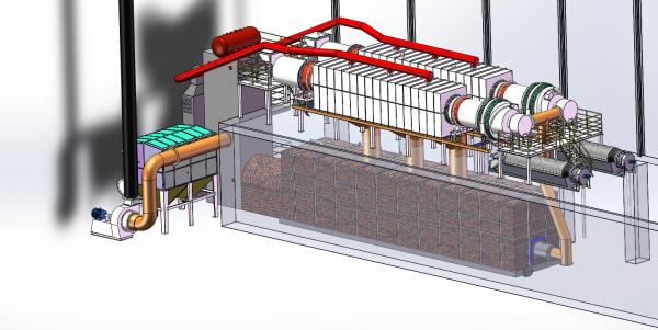 Quality PLC Control Double Carbonization Furnace High Temperature 400-600C for sale