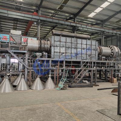 China 500°C-600°C Forno de carbonização, Equipamento de carbonização totalmente automático para cascas de coco, madeira e cascas de avelã à venda