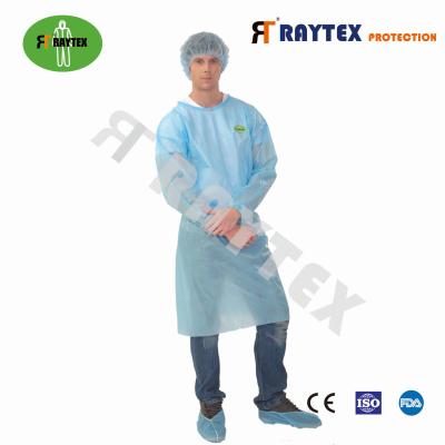 China CE disponible no tejido ISO13485 de Gown del cirujano de los PP PE SMS 35-50 G/M de los vestidos del aislamiento en venta