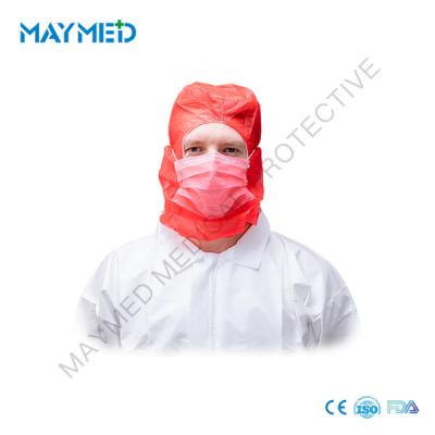China PP Non Woven Disposable Hood With Face Mask 3 Ply for Ninja hood and face mask anti duty for sale
