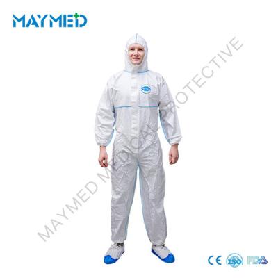 China Type 5/6 Disposable Microporous Chemical Protective Coveralls against virus EN14126 EN1149 for sale