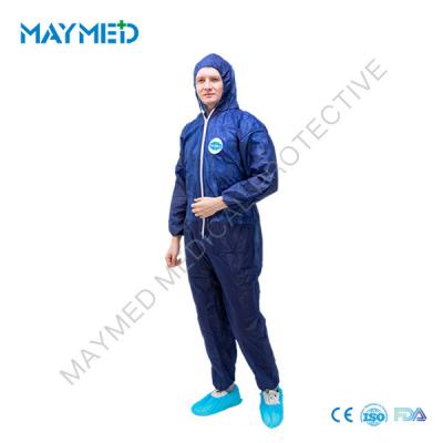 China Basic Protection Disposable PP Nonwoven Medical Coverall for Mining and construction industry for sale