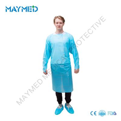China AAMI PB70 Level 3 Disposable CPE isolation plastic gowns for sale