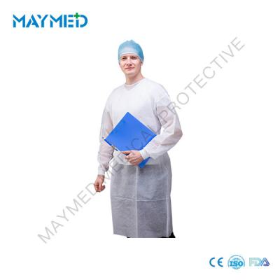 China Doctor Long Sleeves PP Nonwoven Disposable Isolation Gowns for sale