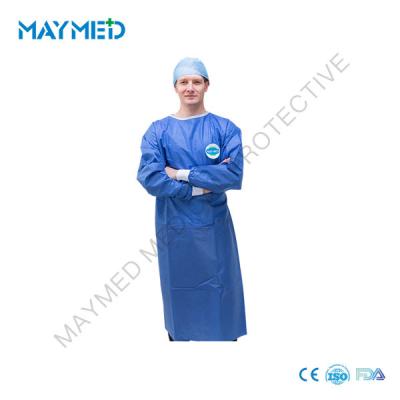China Level 2 Long Sleeves Disposable Surgical Gowns Non Sterile isolation gowns SMS anti alcohol for sale